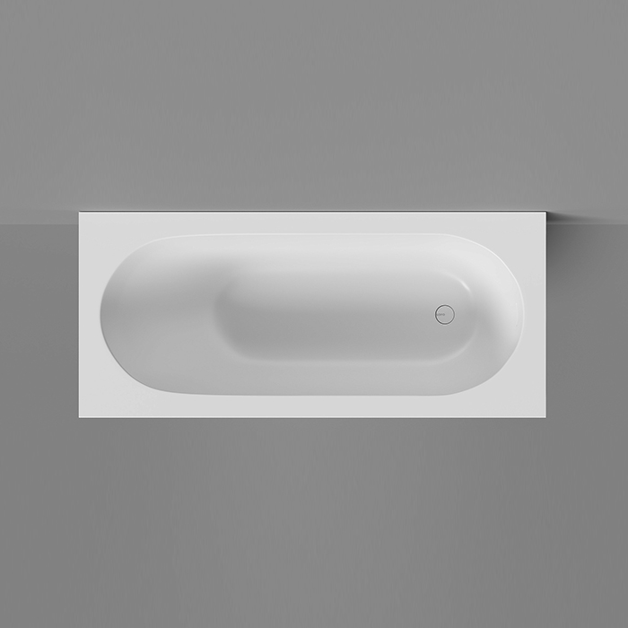 Salini Lofo Kit Ванна 168.8x74.2x59см, встраиваемая, Solid Surface, с донным клапаном, сифоном, ножками, слив-переливом, цвет: белый матовый