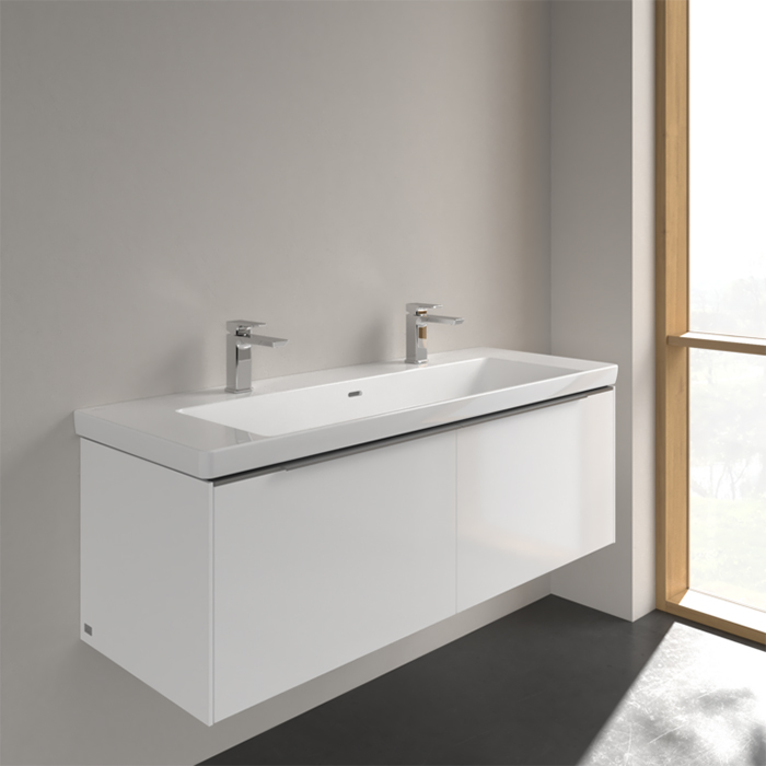 Villeroy&Boch Subway 3.0 Раковина 130х47х17см., 2 отв., подвесная, с переливом, цвет: альпийский белый