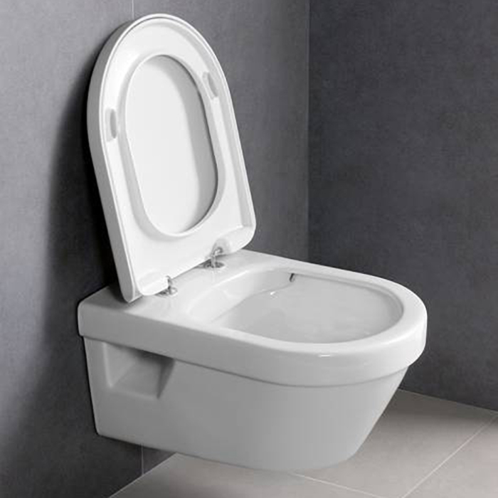 Villeroy&Boch Architectura Унитаз подвесной 37х53 см, безободковый, с антигрязевым покрытием CeramicPlus, цвет: белый