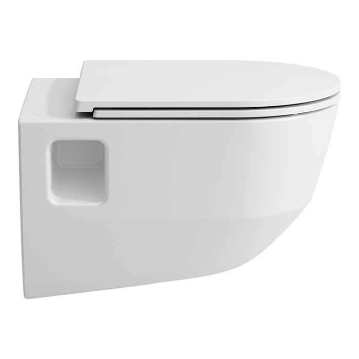Laufen Pro Комплект подвесной унитаз 53x36x34.5см., сиденье с механизмом мягкого закрывания, безободковый, цвет: белый