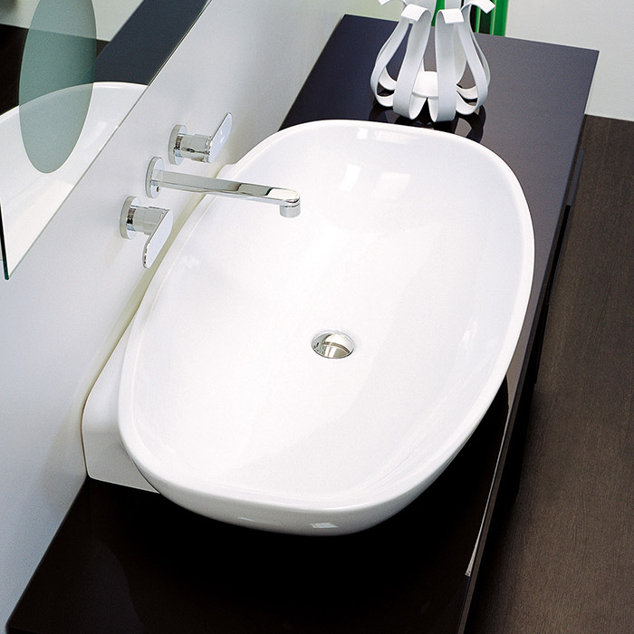 Flaminia Nuda Раковина 95x54.5x17 см, без отв., подвесная, цвет: белый