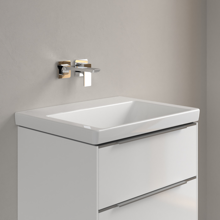 Villeroy&Boch Subway 3.0 Раковина 60х47х16.5см., без отв., подвесная, без перелива, цвет: альпийский белый