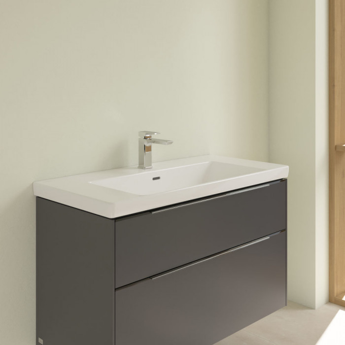Villeroy&Boch Subway 3.0 Раковина 100х47х16.5см., 1 отв., подвесная, с переливом, цвет: альпийский белый
