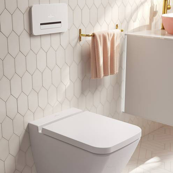 Villeroy&Boch ViConnect Кнопка смыва для унитаза, с подсветкой, цвет: глянцевый белый