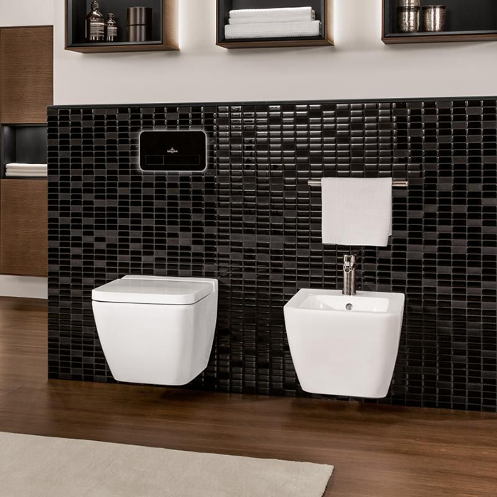 Villeroy & Boch Finion, Биде подвесное, размер 37.5x56см, с антигрязевым покрытием CeramicPlus, цвет: белый