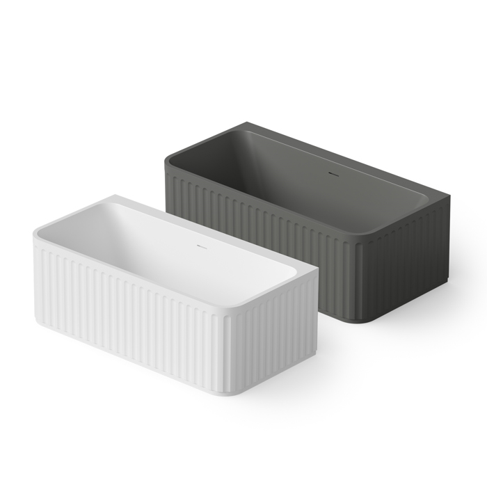 Dea Design Stripes Ванна 160x80x56см., отдельностоящая, Solid Surface, цвет: White №18