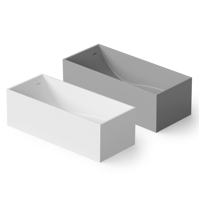 Dea Design Modern Ванна 170x72x55см., отдельностоящая, Solid Surface, цвет: White №18