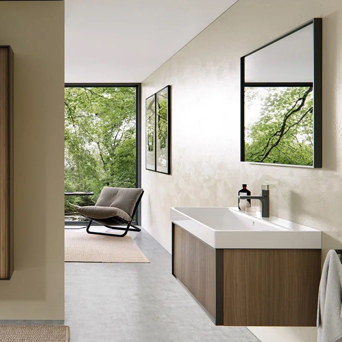 Verona Style Quadro Тумба подвесная с раковиной 100х50см, 1 выдв. ящик, цвет: V11 Walnut (Орех)