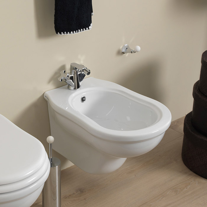 Flaminia Efi Биде подвесное 54x36x32см., без отв., цвет: белый глянцевый