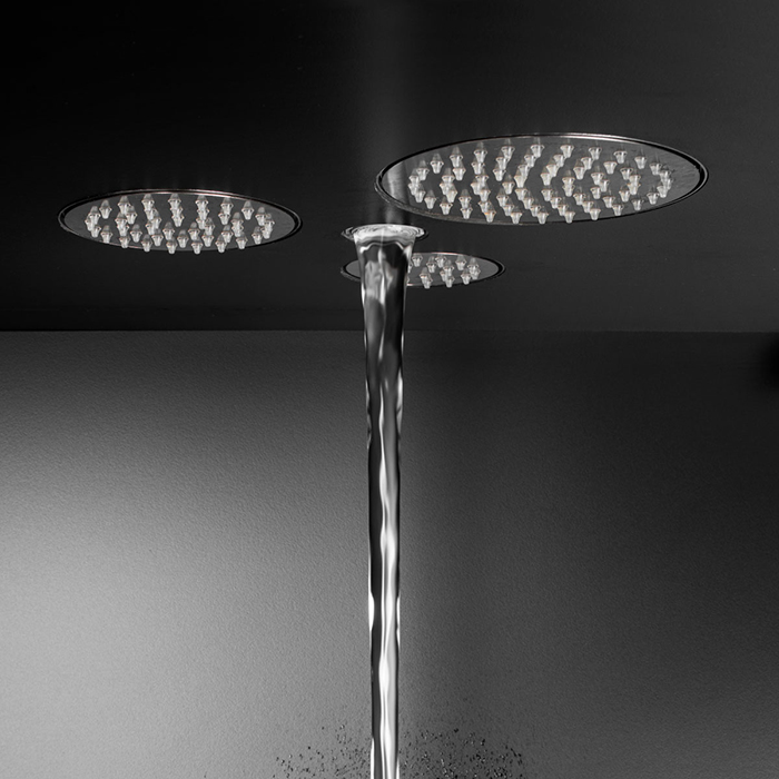 CEA Design FREE IDEAS Комплект верхних душей 25х25см, встраиваемый, 3 режима Rain jet, 1 режим Pure free flow jet, цвет: нержавеющая сталь