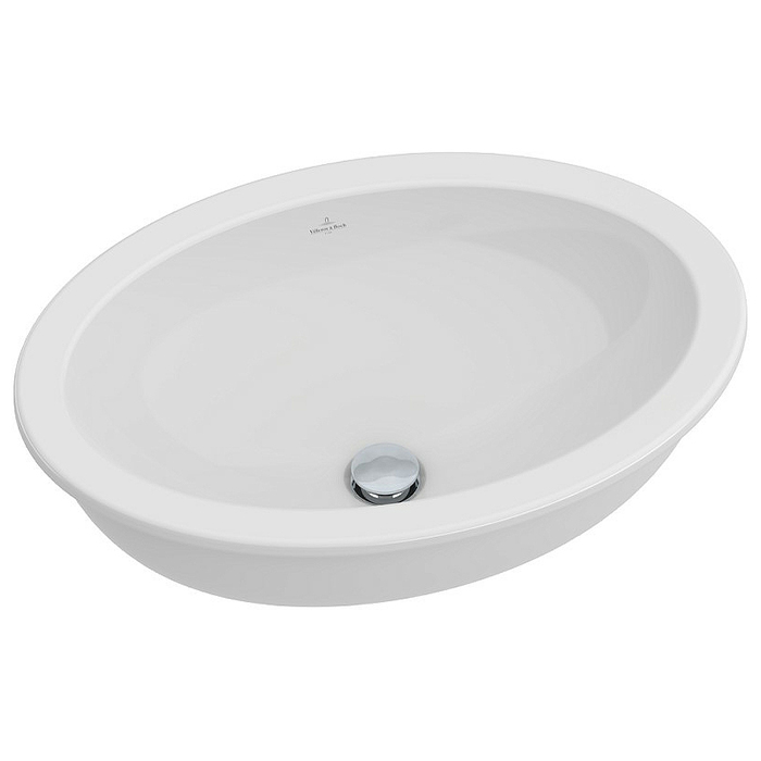Villeroy&Boch Loop&Friends Раковина 56x37.5см., встраиваемая снизу, без отв., с переливом, цвет: альпийский белый