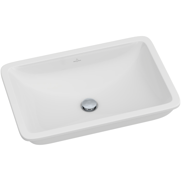 Villeroy&Boch Loop Friends Раковина 61.5х38 см, без отв., с переливом, с антигрязевым покрытием CeramicPlus, цвет: белый