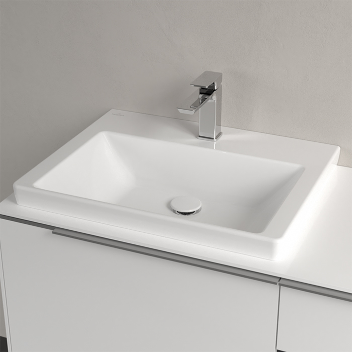 Villeroy&Boch Subway 3.0 Раковина 60х47х16.5см., 1 отв., подвесная, без перелива, цвет: альпийский белый
