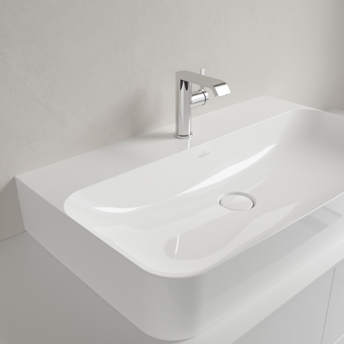 Villeroy&Boch Finion Раковина 80х47 см, 1 отв., с переливом, с антигрязевым покрытием CeramicPlus, цвет: белый