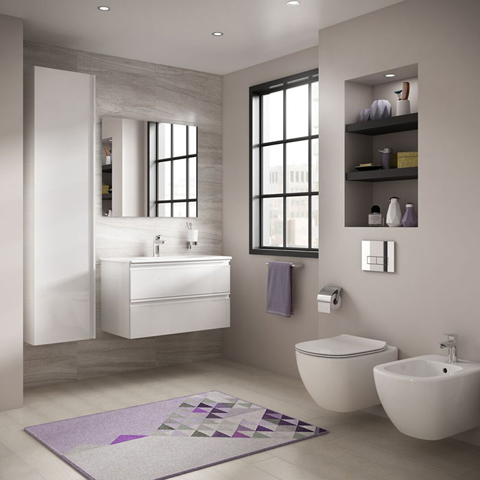 Ideal Standard Idealmood Унитаз подвесной 53.5х36.5см., , AquaBlade® ,с сиденьем и крышкой, цвет: белый