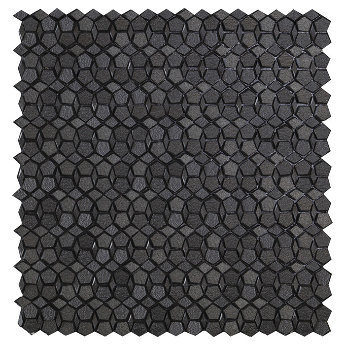 Sergio Savino Pentagoni Микромозаика 30x30.8см, настенная, цвет: Nero Africa