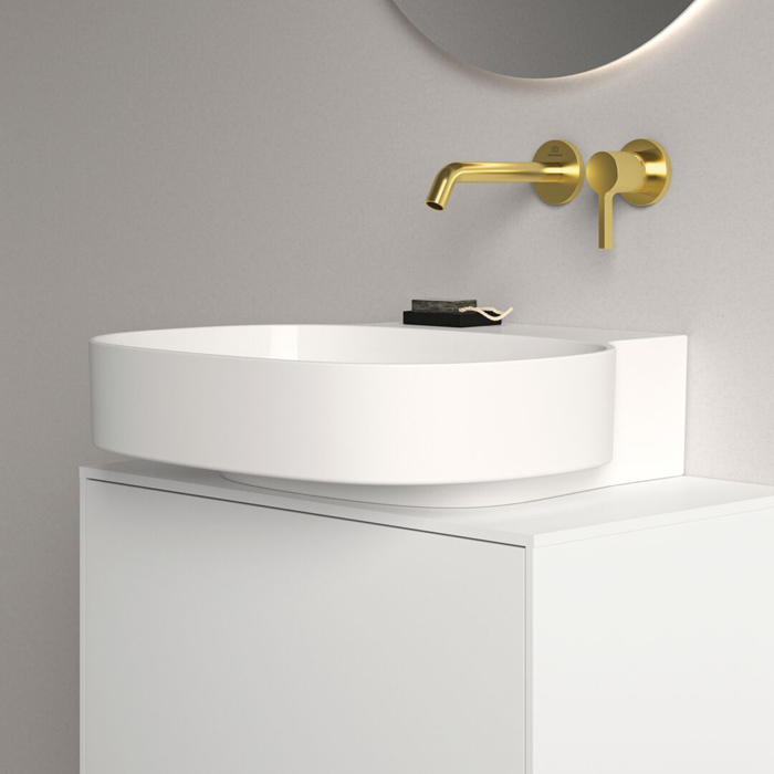 Ideal Standard Joy Смеситель для раковины, встраиваемый, излив: 18см., цвет: PVD Brushed Gold (Шлифованное Золото)