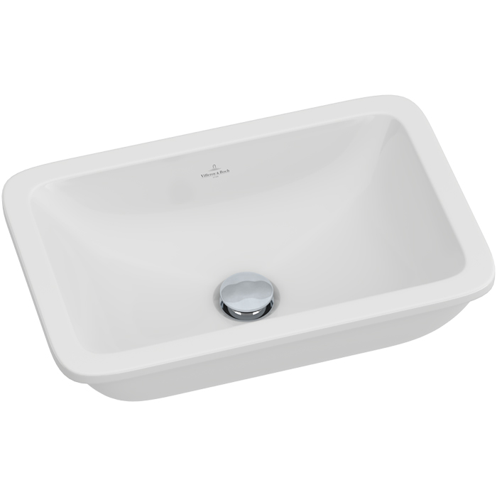 Villeroy&Boch Loop Friends Раковина 45х28 см, без отв., с переливом, с антигрязевым покрытием CeramicPlus, цвет: белый