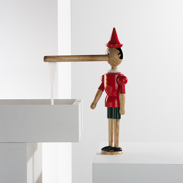 Emmevi Pinocchio Смеситель для кухни, на 1 отв., излив 20.6см., без донного клапана, цвет: раскрашенное дерево
