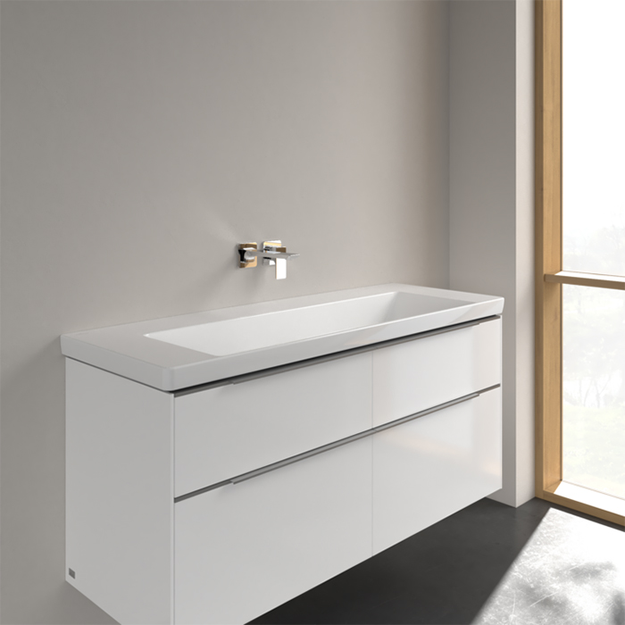 Villeroy&Boch Subway 3.0 Раковина 130х47х17см., без отв., подвесная, без перелива, цвет: альпийский белый