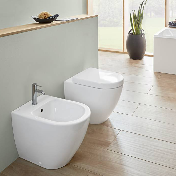 Villeroy&Boch Subway 2.0, Унитаз с открытым смывным краем, пристенная установка, DirectFlush, горизонтальный выпуск, не подходит для установки со смывными кранами, 37x56см, цвет: белый