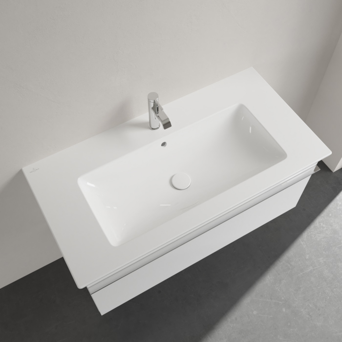 Villeroy&Boch Venticello Раковина 100х50 см, 1 отв., с переливом, с антигрязевым покрытием CeramicPlus, цвет: белый