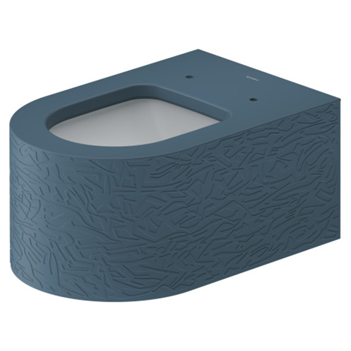 Duravit Millio Унитаз подвесной, 37x57см., декор "Pattern", крепление в компл., цвет: синий матовый
