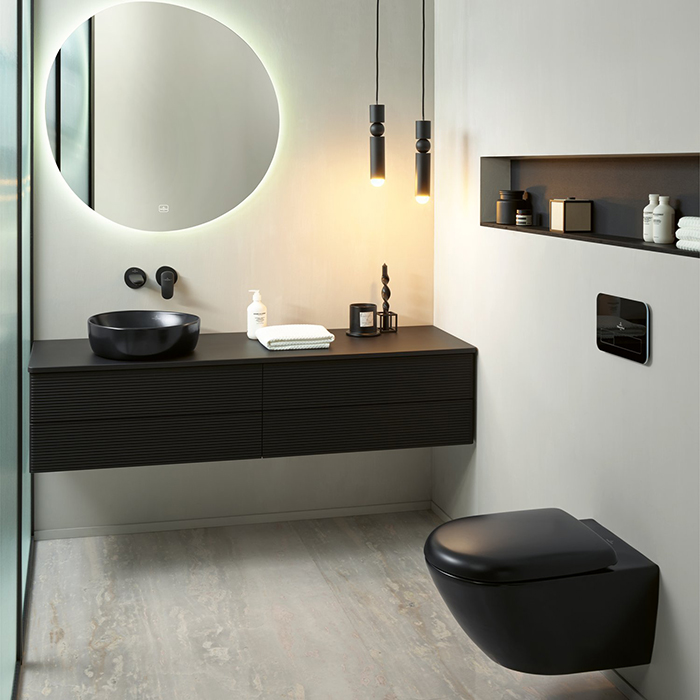 Villeroy & Boch ViConnect, Кнопка смыва, размер 269 x 161 x 13 mm, цвет: черный