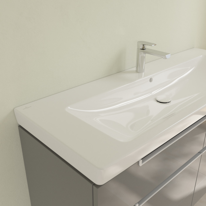 Villeroy&Boch Subway 2.0 Раковина 130х47 см, 1 отв., с переливом, цвет: белый