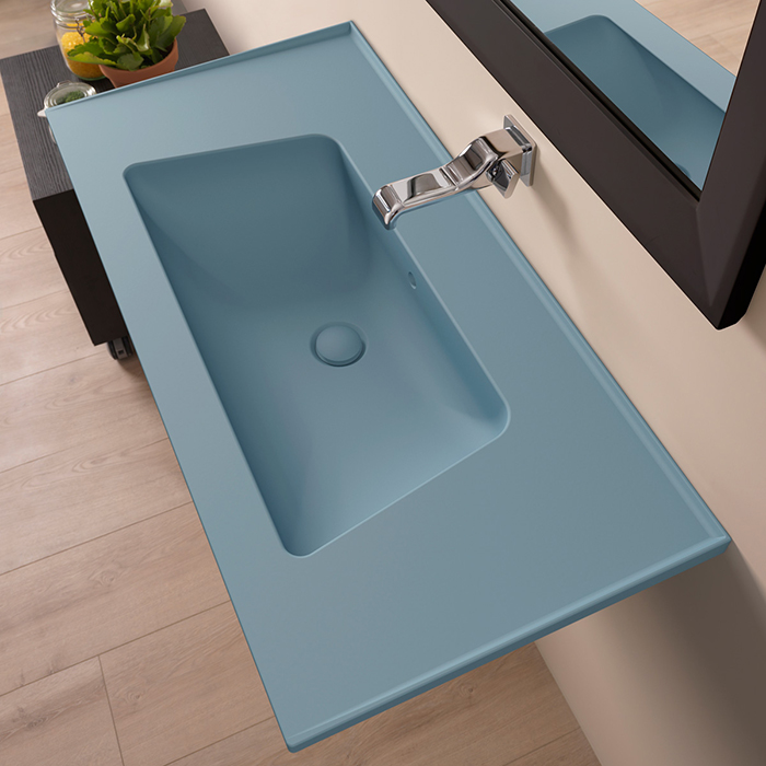 Flaminia Bloom Раковина 72x51.5x13 см, без отв., подвесная, цвет: nuvola