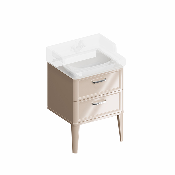 Kerama Marazzi Pompei Тумба 60см., напольная, 2 ящика, цвет: камео бежевый глянцевый