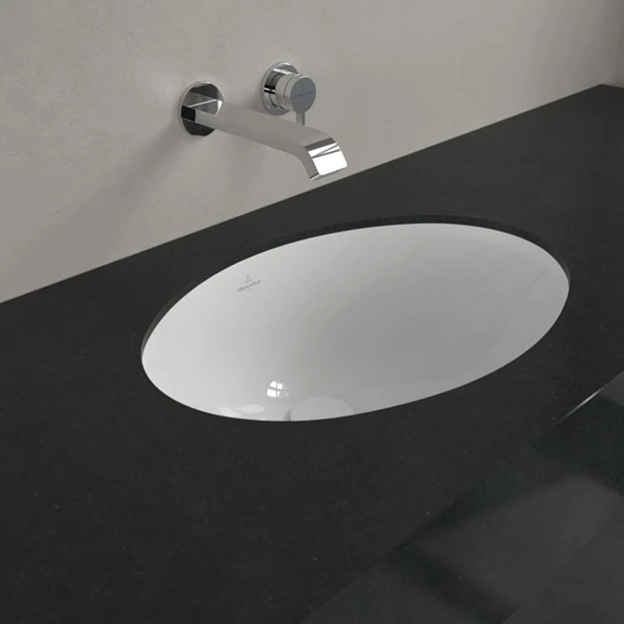 Villeroy&Boch Evana Раковина 50х35х20см., без отв., под столешницу, с переливом, с антигрязевым покрытием CeramicPlus, цвет: альпийский белый