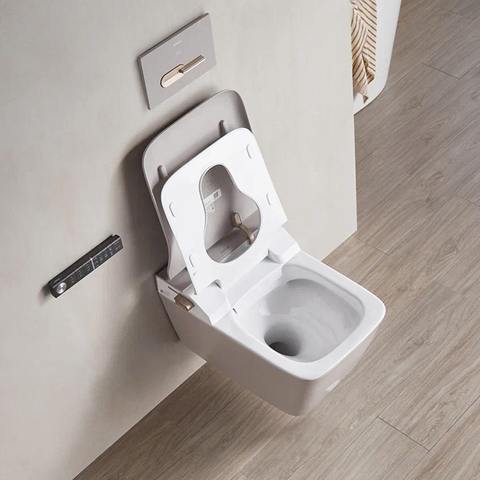 Arrow Glacier Унитаз Smart 41x60см, с функцией биде, подвесной, безободковый, клавиша смыва, цвет: бежевый