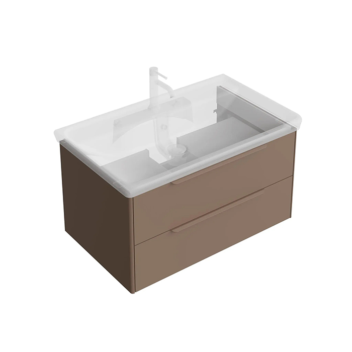 Kerama Marazzi Elegance Тумба 80см., подвесная, 2 ящика, цвет: пудровая глина