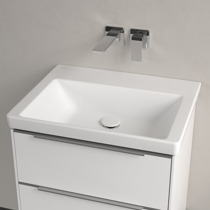 Villeroy&Boch Subway 3.0 Раковина 60х47х16.5см., без отв., подвесная, CeramicPlus, без перелива, цвет: белый камень
