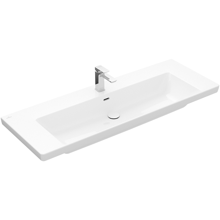 Villeroy&Boch Subway 3.0 Раковина 130х47х17см., 1 отв., подвесная, с переливом, цвет: альпийский белый