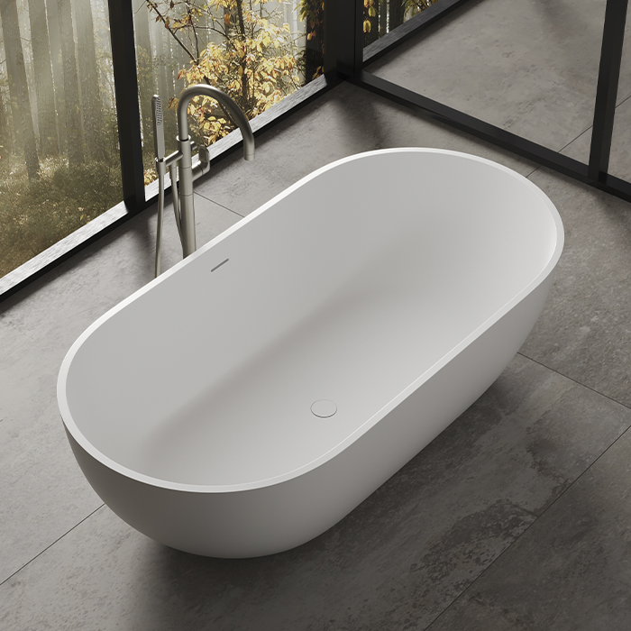 Dea Design Shadow Ванна 155x77x52см., отдельностоящая, Solid Surface, цвет: White №18