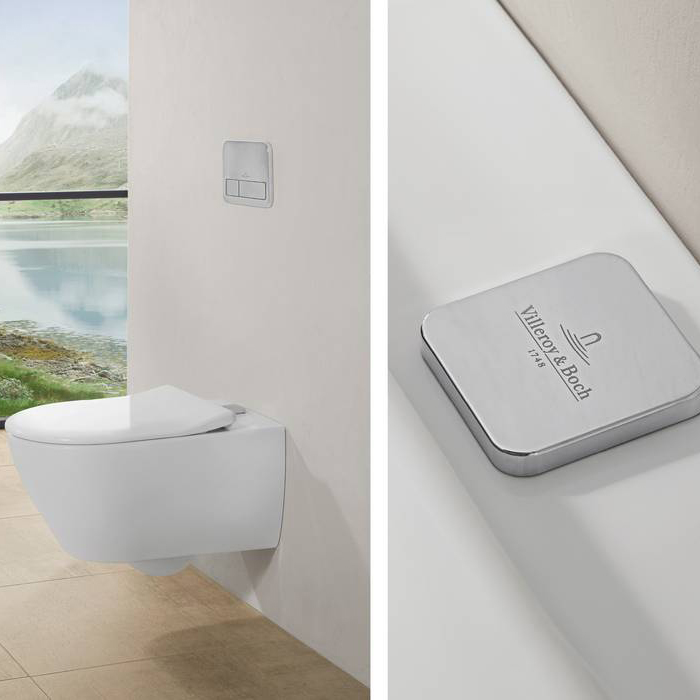 Villeroy&Boch Subway 2.0 Сиденье для унитаза, с крышкой, крепления из нержавеющей стали, цвет: альпийский белый