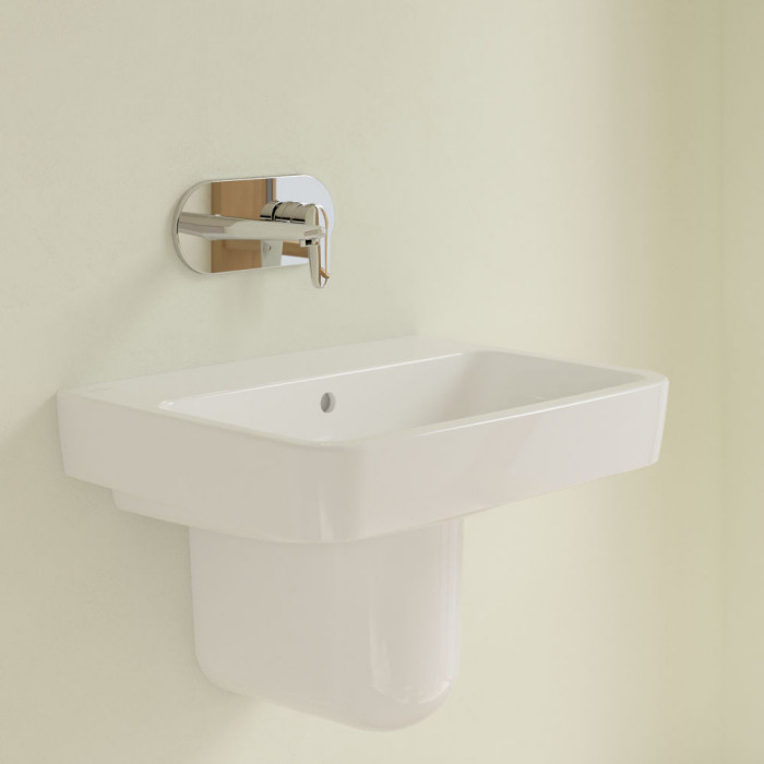 Villeroy&Boch O.novo раковина 60x46x17.5см., без отв., подвесная, с переливом, цвет: альпийский белый