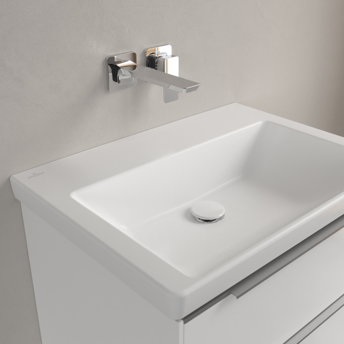 Villeroy&Boch Subway 3.0 Раковина 65х47х16.5см., без отв., подвесная, CeramicPlus, без перелива, цвет: белый камень