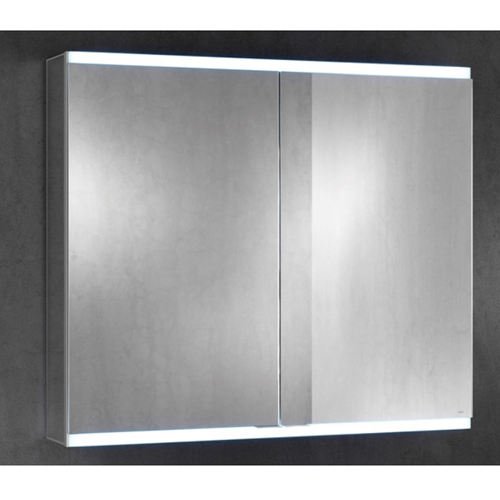 Keuco Royal Modular 2.0 Зеркальный шкаф 80x70x12см., подвесной, LED подсветка, цвет: алюминий серебристый анодированный