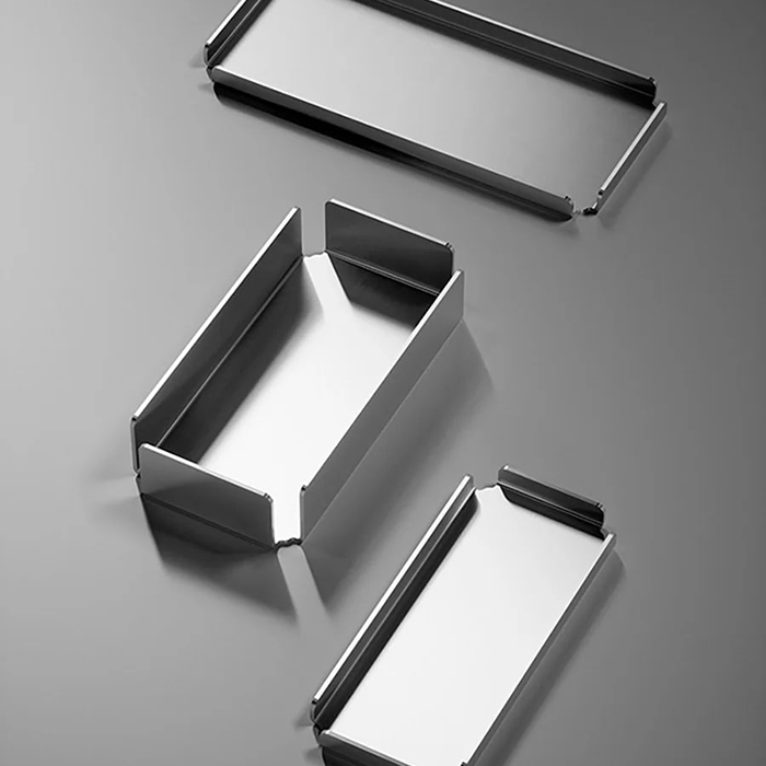 QuadroDesign Поднос 25.3x12.8x5.3см., подвесной, цвет: Brushed Stainless Steel