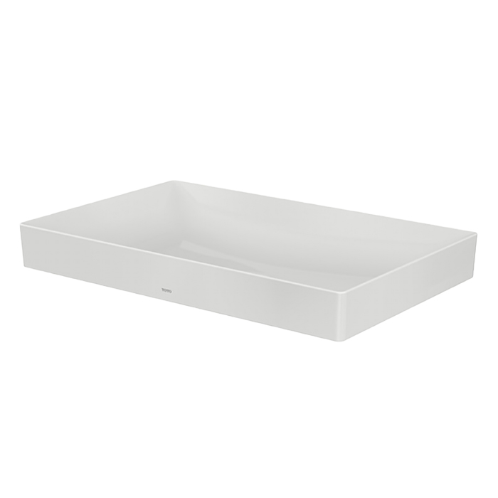 TOTO TR Lavatory Раковина 60x38x13.7(7) см, без отв., полувстраиваемая, с переливом, с покрытием cefiontect, цвет: белый
