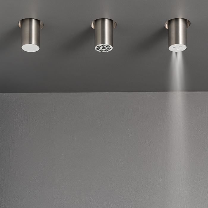 CEA Design FREE IDEAS Верхний душ, полувстраиваемый, потолочный, 1 режим, Spiral jets, Delrin®, цвет: нержавеющая сталь