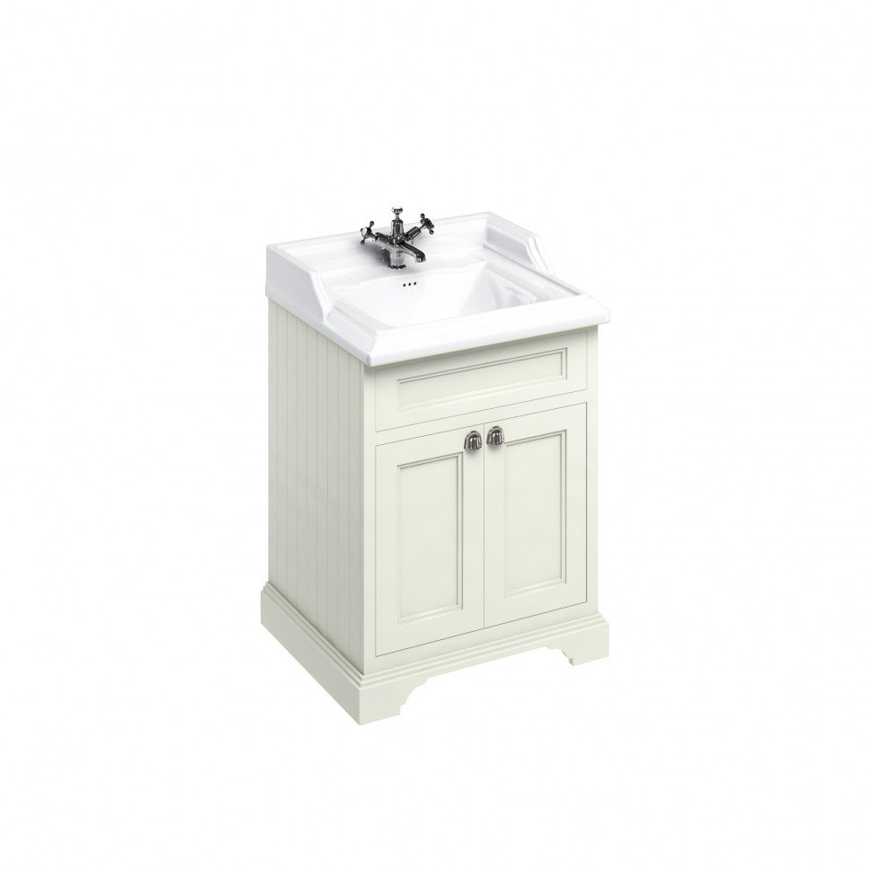 Burlington Classic Тумба с раковиной, 65x58см, напольная, с двумя дверцами, цвет: песочный