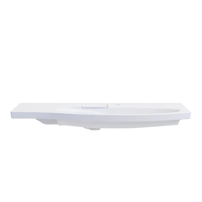 Kerama Marazzi Riva Раковина 100.7х48х15см., накладная, мебельная, с крепежом, правая, 1 отв., с переливом, цвет: белый глянцевый