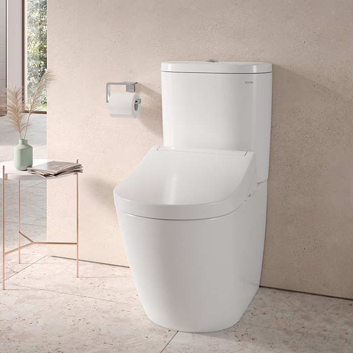 TOTO NC Унитаз-моноблок 38x70.4x41cм., с сиденьем-вошлет, безободковый, цвет: белый