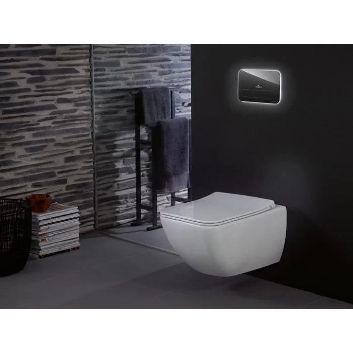 Villeroy&Boch Venticello Сиденье с крышкой для унитаза, с микролифтом, нерж. сталь, SlimSeat LINE, цвет: альпийский белый