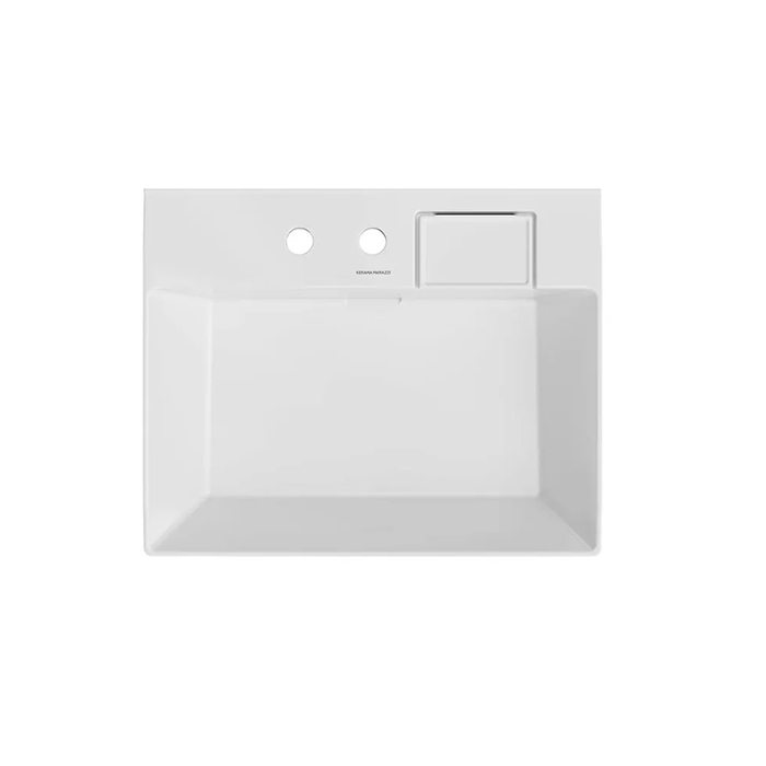 Kerama Marazzi Logica Раковина накладная 60.5х48.5см., 2 отв., цвет: белый глянцевый