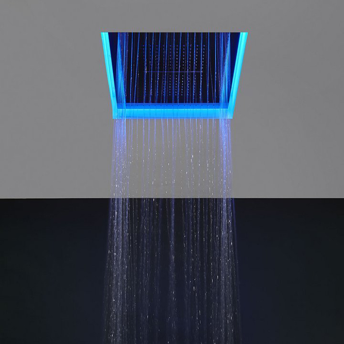 Antonio Lupi Душевая система Meteo Встраиваемая 75 x 52 x 11 см с подсветкой LED RGB, цвет: белый